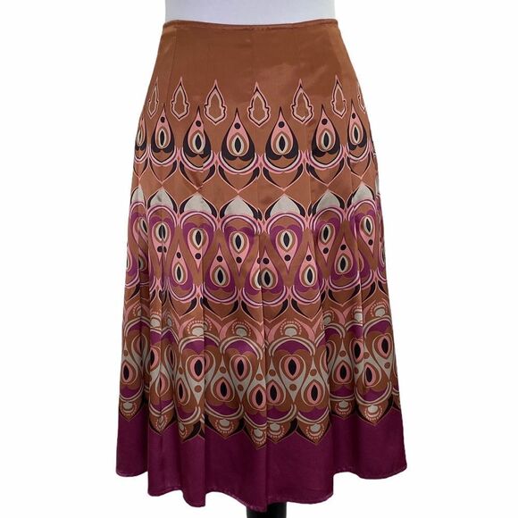 Axcess Liz Claiborne Geometric Midi Skirt 8 - Picture 1 of 6